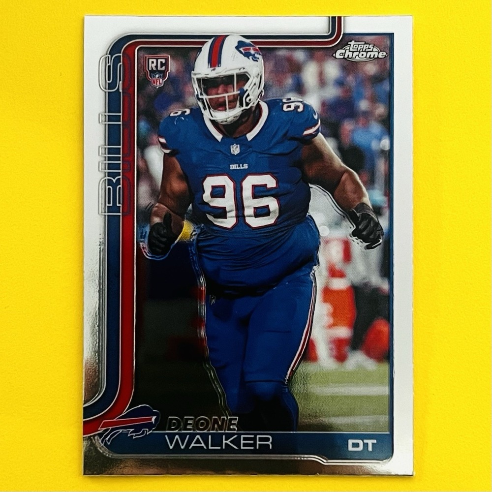 2025 Topps Chrome NFL Football Deone Walker RC #360 Buffalo Bills